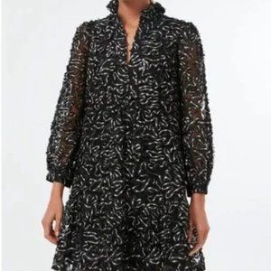 Tuckernuck Nightly Organza Palmerston Dress- Black and Gold